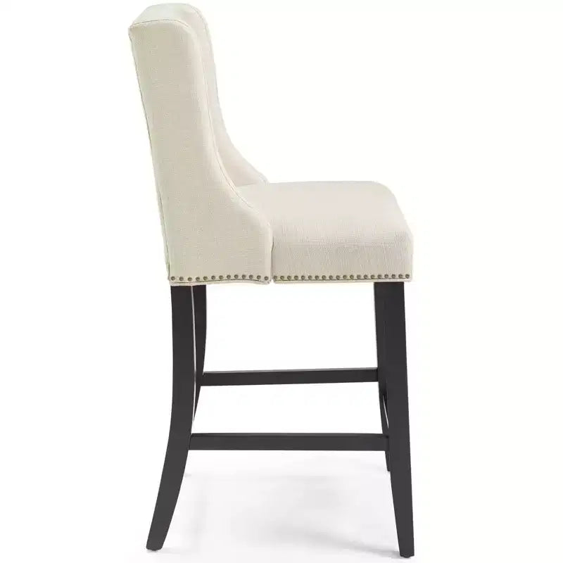 Lot de 2 tabourets de bar rembourrés en tissu Baron (hauteur comptoir) - Modway