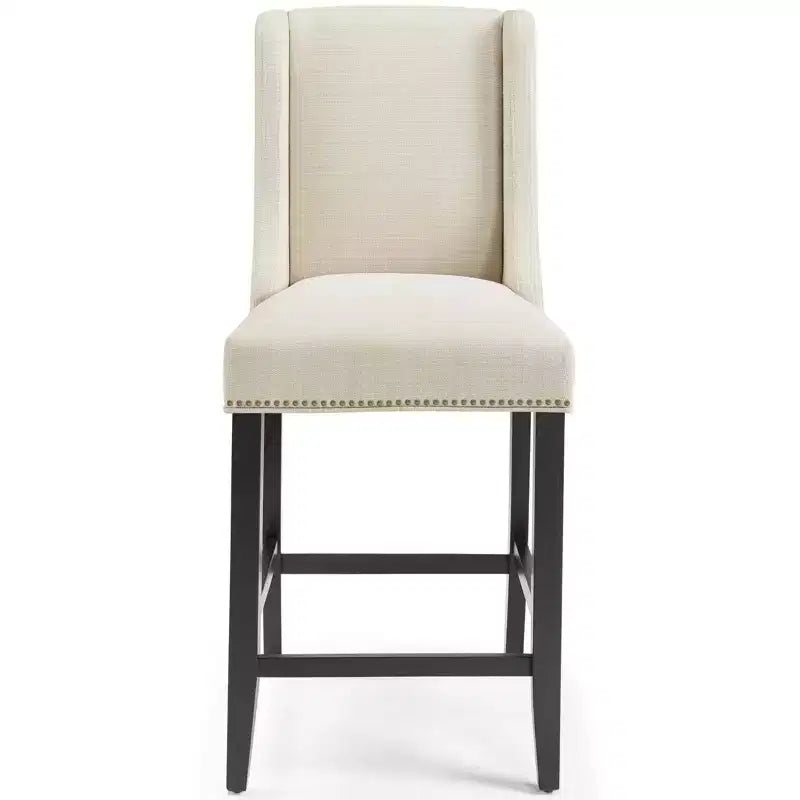 Lot de 2 tabourets de bar rembourrés en tissu Baron (hauteur comptoir) - Modway