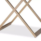 Table de chevet Patricia Baxton Studio en métal de couleur laiton à 1 tiroir