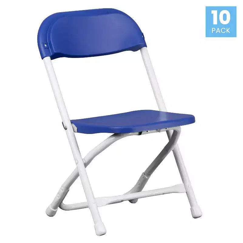 Flash Furniture Lot de 10 chaises pliantes en plastique pour enfants