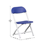 Flash Furniture Lot de 10 chaises pliantes en plastique pour enfants