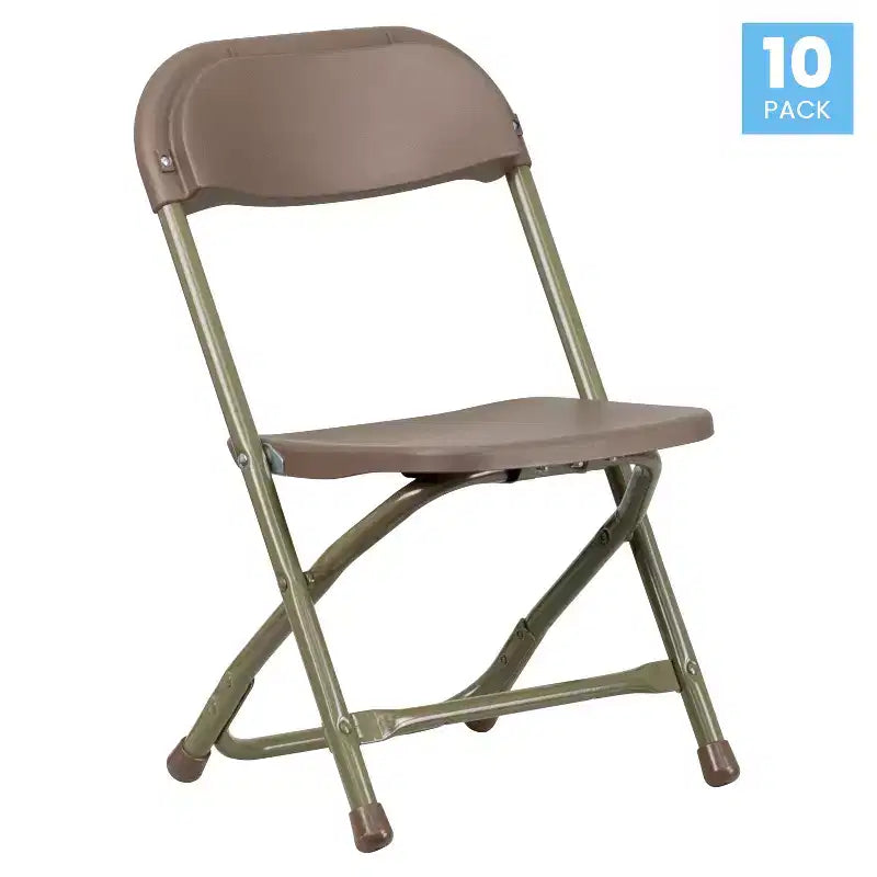 Flash Furniture Lot de 10 chaises pliantes en plastique pour enfants
