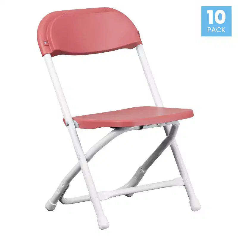Flash Furniture Lot de 10 chaises pliantes en plastique pour enfants