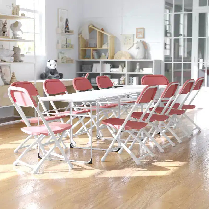 Flash Furniture Lot de 10 chaises pliantes en plastique pour enfants