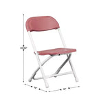 Flash Furniture Lot de 10 chaises pliantes en plastique pour enfants