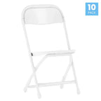 Flash Furniture Lot de 10 chaises pliantes en plastique pour enfants