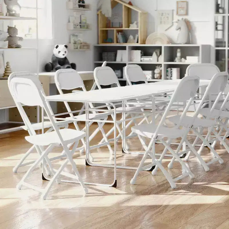 Flash Furniture Lot de 10 chaises pliantes en plastique pour enfants