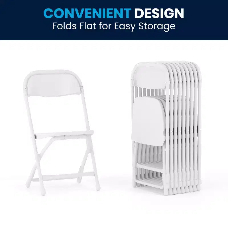 Flash Furniture Lot de 10 chaises pliantes en plastique pour enfants