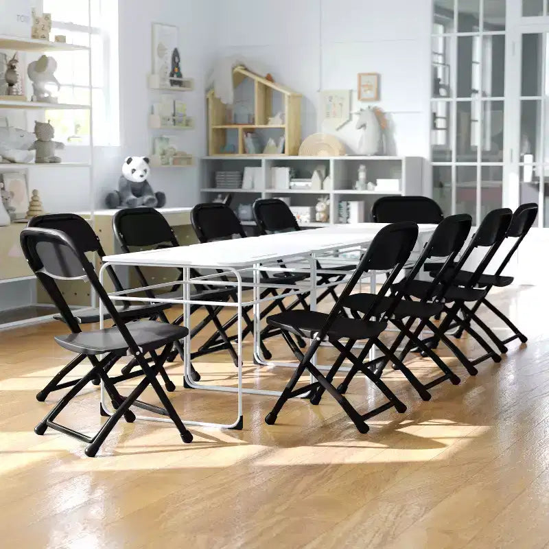 Flash Furniture Lot de 10 chaises pliantes en plastique pour enfants