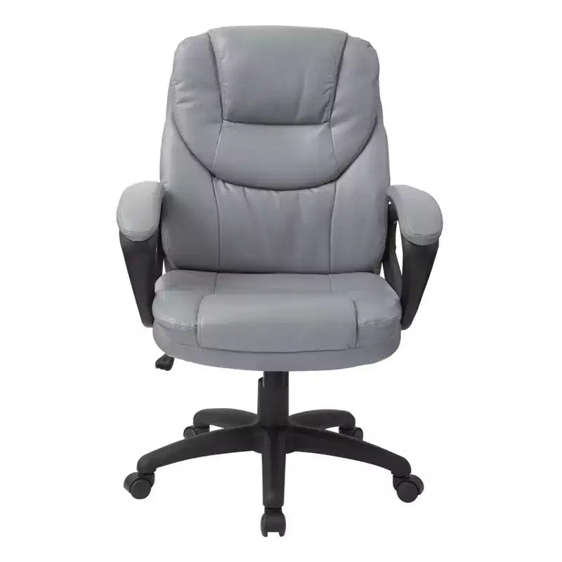 Fauteuil de bureau en similicuir avec accoudoirs rembourrés - OSP Home Furnishings