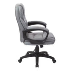 Fauteuil de bureau en similicuir avec accoudoirs rembourrés - OSP Home Furnishings