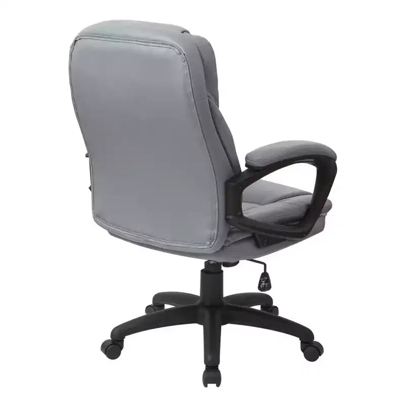 Fauteuil de bureau en similicuir avec accoudoirs rembourrés - OSP Home Furnishings