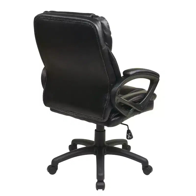 Fauteuil de bureau en similicuir avec accoudoirs rembourrés - OSP Home Furnishings