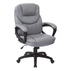 Fauteuil de bureau en similicuir avec accoudoirs rembourrés - OSP Home Furnishings