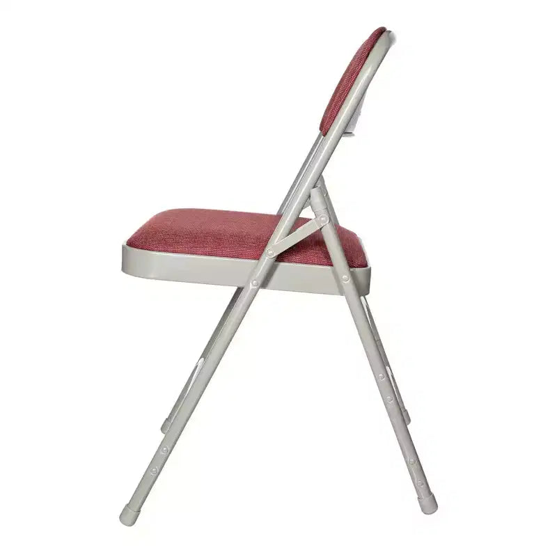 Lot de 4 Chaises Pliantes de Luxe Rembourrées en Tissu à Triple Support - Hampden Furnishings
