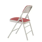 Lot de 4 Chaises Pliantes de Luxe Rembourrées en Tissu à Triple Support - Hampden Furnishings