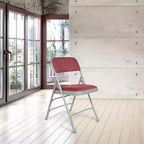 Lot de 4 Chaises Pliantes de Luxe Rembourrées en Tissu à Triple Support - Hampden Furnishings