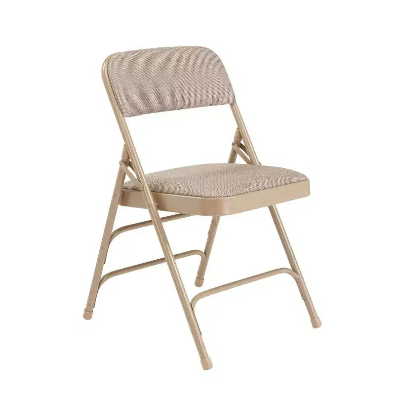 Lot de 4 Chaises Pliantes de Luxe Rembourrées en Tissu à Triple Support - Hampden Furnishings