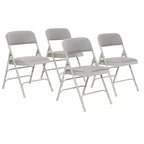 Lot de 4 Chaises Pliantes de Luxe Rembourrées en Tissu à Triple Support - Hampden Furnishings
