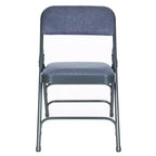 Lot de 4 Chaises Pliantes de Luxe Rembourrées en Tissu à Triple Support - Hampden Furnishings