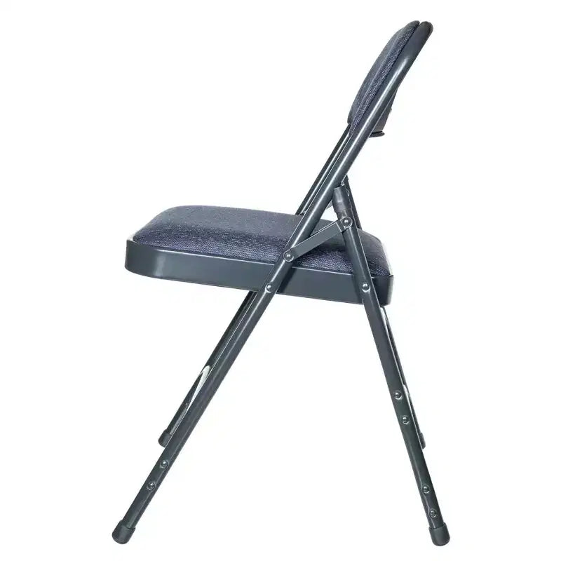 Lot de 4 Chaises Pliantes de Luxe Rembourrées en Tissu à Triple Support - Hampden Furnishings
