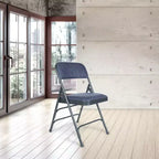 Lot de 4 Chaises Pliantes de Luxe Rembourrées en Tissu à Triple Support - Hampden Furnishings