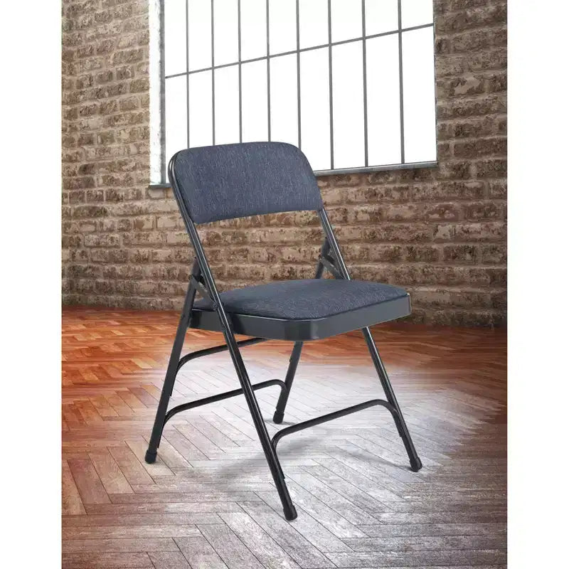 Lot de 4 Chaises Pliantes de Luxe Rembourrées en Tissu à Triple Support - Hampden Furnishings