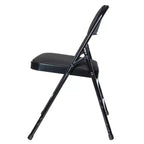 Lot de 4 Chaises Pliantes de Luxe Rembourrées en Tissu à Triple Support - Hampden Furnishings