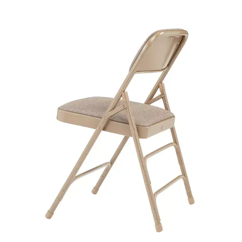Lot de 4 Chaises Pliantes de Luxe Rembourrées en Tissu à Triple Support - Hampden Furnishings
