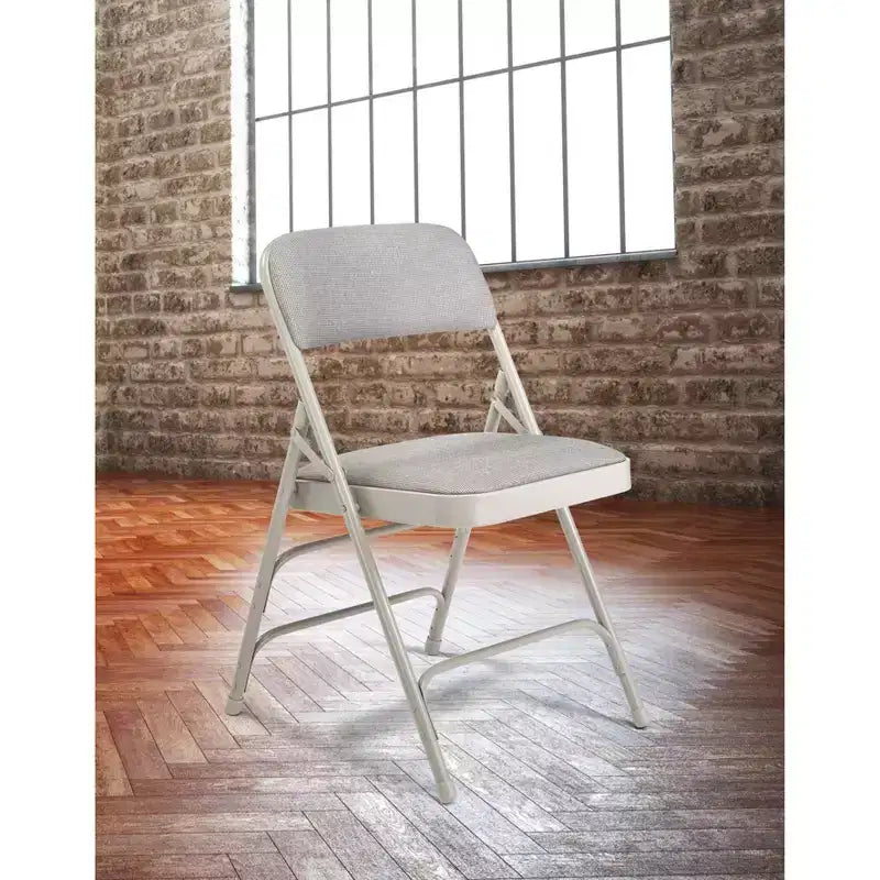 Lot de 4 Chaises Pliantes de Luxe Rembourrées en Tissu à Triple Support - Hampden Furnishings
