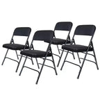 Lot de 4 Chaises Pliantes de Luxe Rembourrées en Tissu à Triple Support - Hampden Furnishings