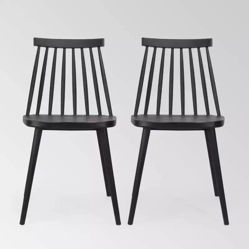 Lot de 2 chaises de salle à manger Dunsmuir Farmhouse à dossier fuseau - Christopher Knight Home