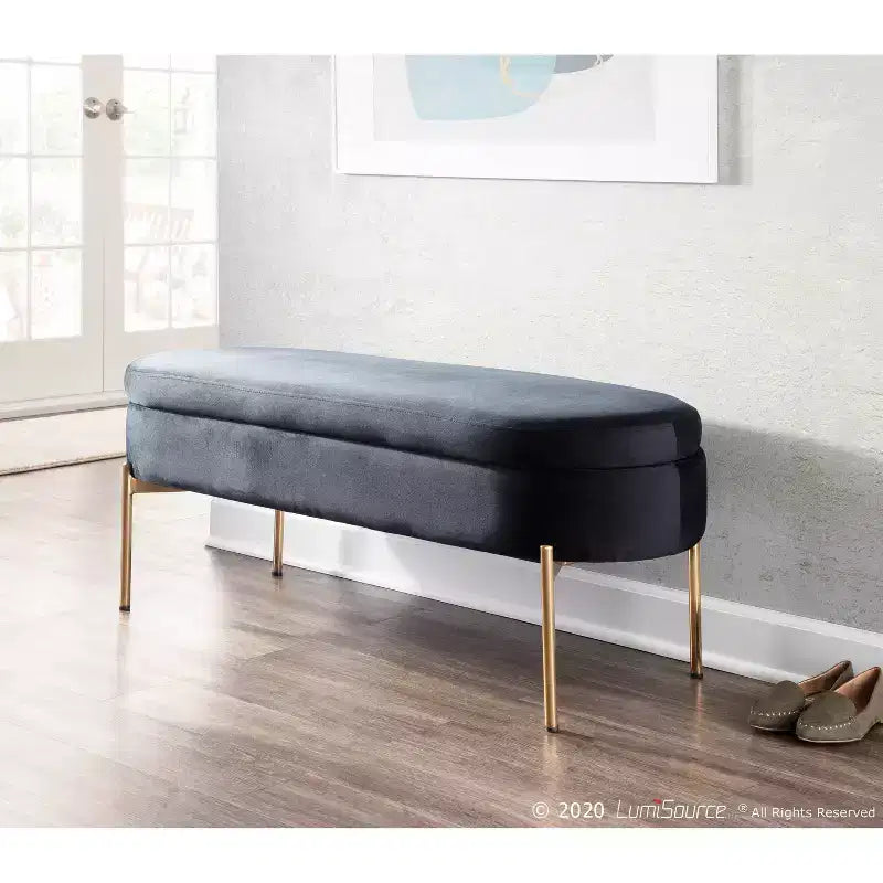 Banc de rangement capitonné contemporain Chloé 48 - LumiSource
