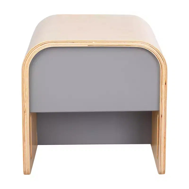 Chaise-cube multifonctionnelle pour tout-petits en bois courbé ECR4Kids, meuble Montessori