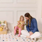 Chaise-cube multifonctionnelle pour tout-petits en bois courbé ECR4Kids, meuble Montessori