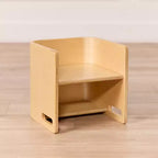 Chaise-cube multifonctionnelle pour tout-petits en bois courbé ECR4Kids, meuble Montessori