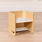 Chaise-cube multifonctionnelle pour tout-petits en bois courbé ECR4Kids, meuble Montessori