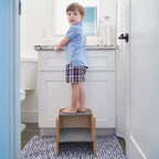 Chaise-cube multifonctionnelle pour tout-petits en bois courbé ECR4Kids, meuble Montessori