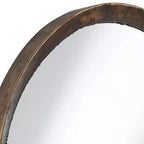Miroir Mural Décoratif Rond Uttermost Tortin Cadre Métallique Dentelé Martelée Rustique 86 cm de Large pour Salle de Bain Chambre Salon Bureau Entrée