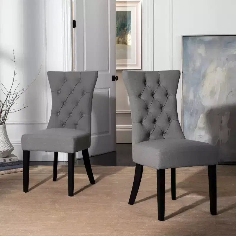 Chaise d'appoint Columbo - Lot de 2 - MCR4719 - Granite - Safavieh Couture