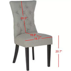 Chaise d'appoint Columbo - Lot de 2 - MCR4719 - Granite - Safavieh Couture