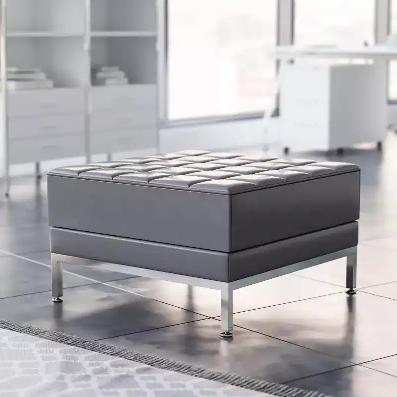 Pouf modulaire matelassé capitonné en similicuir HERCULES Imagination Series de Flash Furniture