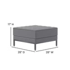 Pouf modulaire matelassé capitonné en similicuir HERCULES Imagination Series de Flash Furniture