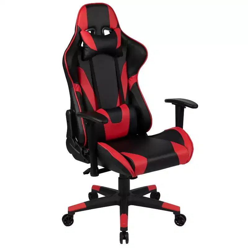 Ensemble bureau de jeu et chaise de jeu inclinable Flash Furniture avec porte-gobelet et crochet pour casque