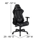 Ensemble bureau de jeu et chaise de jeu inclinable Flash Furniture avec porte-gobelet et crochet pour casque