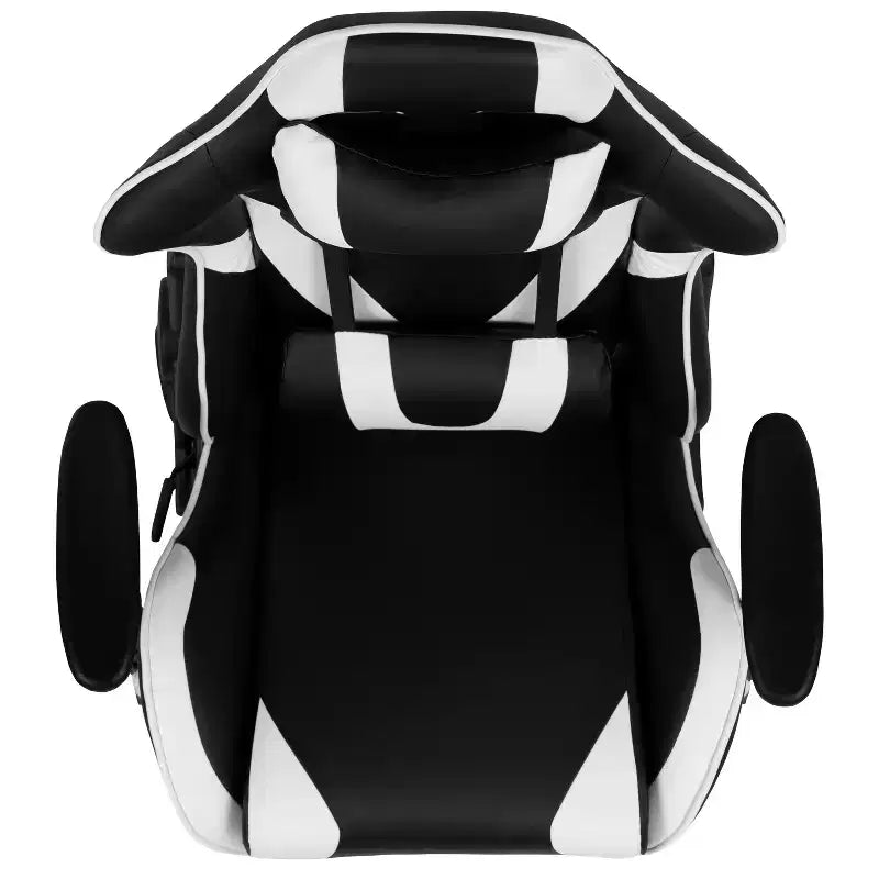 Chaise de jeu Flash Furniture X30 Chaise de bureau ergonomique de course avec dossier entièrement inclinable et repose-pieds coulissant en cuir souple rouge