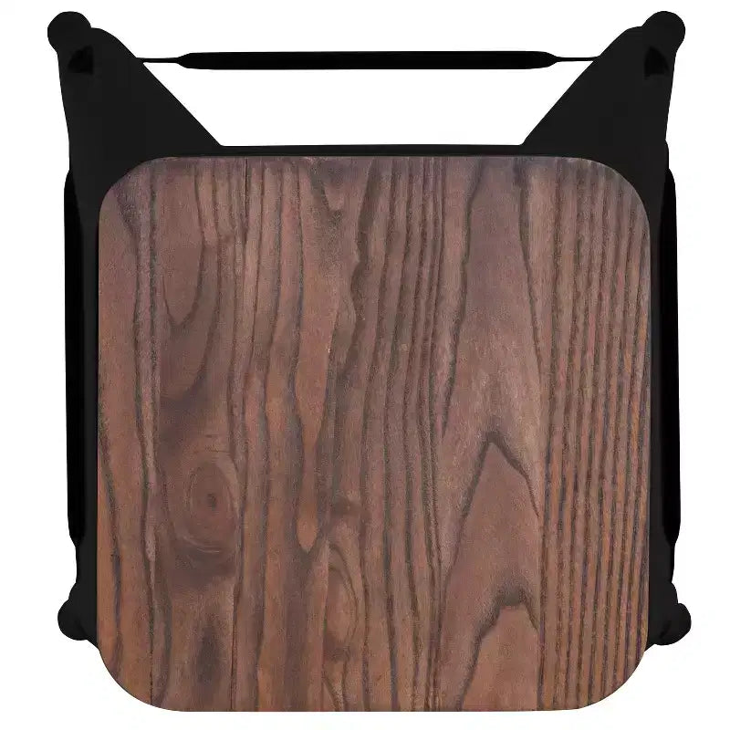 Flash Furniture Tabouret de bar d'intérieur en métal de 61 cm de haut avec assise en bois – Lot de 4 empilables