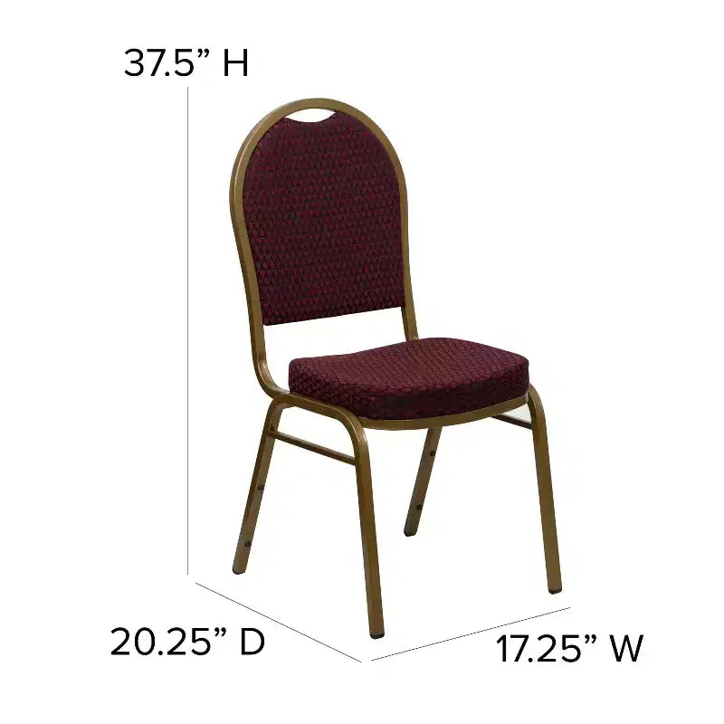 Chaise de banquet empilable à dossier en dôme de la série HERCULES de Flash Furniture