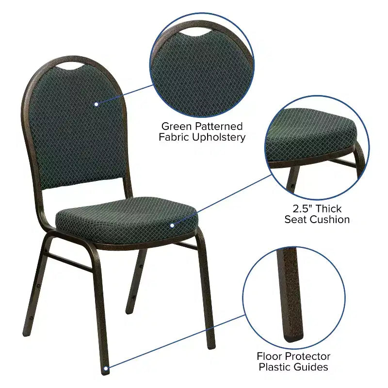 Chaise de banquet empilable à dossier en dôme de la série HERCULES de Flash Furniture