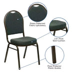Chaise de banquet empilable à dossier en dôme de la série HERCULES de Flash Furniture